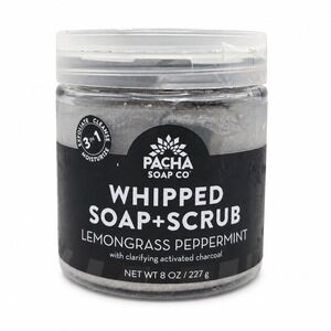 Pacha Soap Co Whipped Soap Scrub Lemongrass Peppermint 8 oz New Sealed
